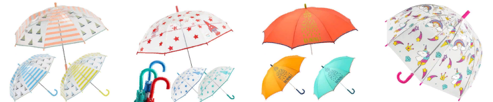 Разнообразие детских зонтов для мальчиков и девочек
